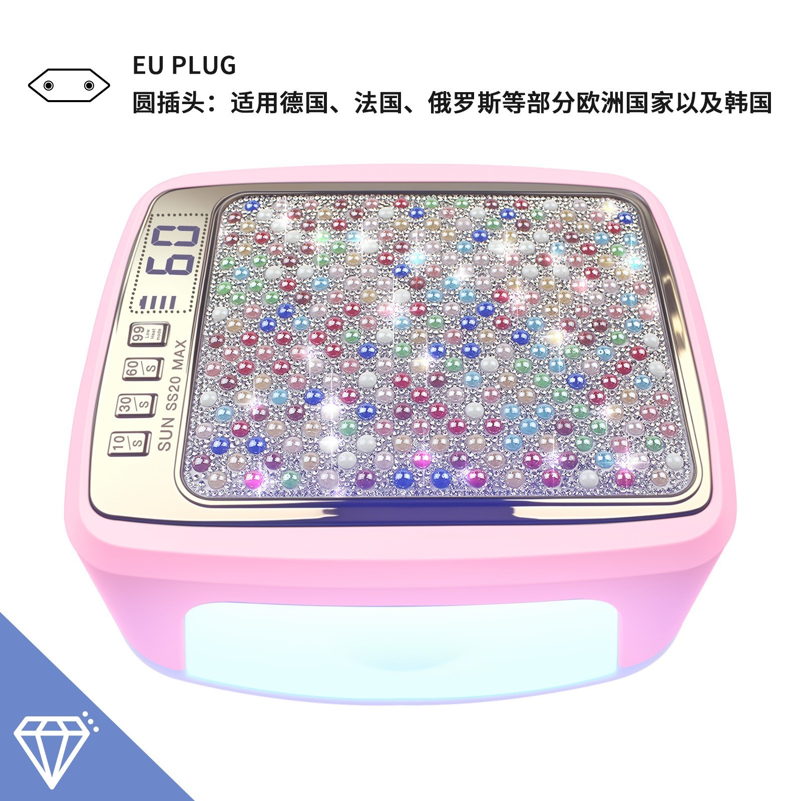 跨境新品充电美甲灯光疗机SUNSS20蓄电指甲烘干机LED图2