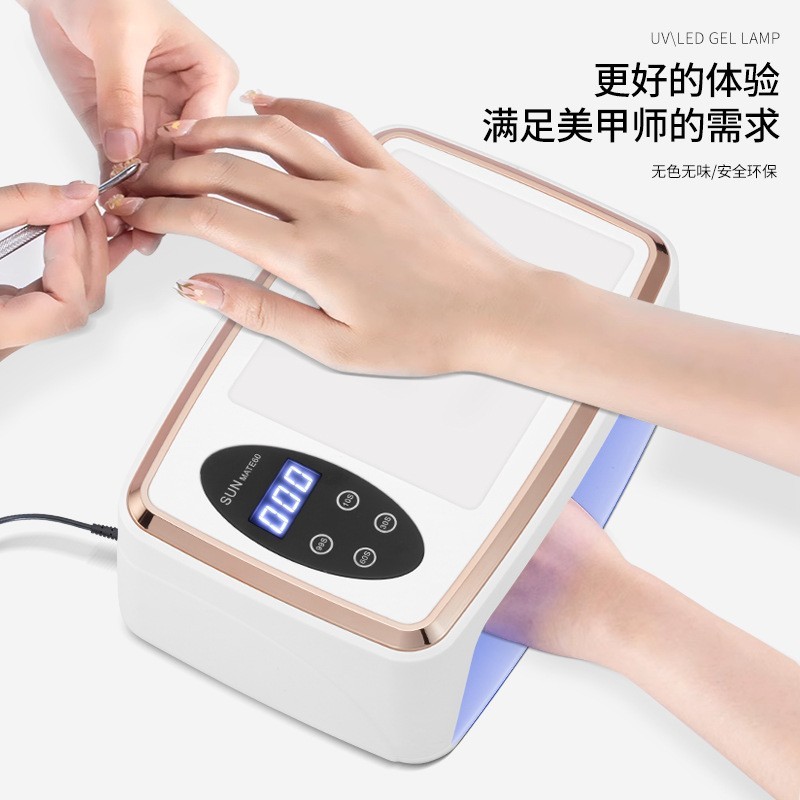 双手手枕美甲灯穿戴甲烤灯大空间光疗机UV照灯大功率速干美甲机图2