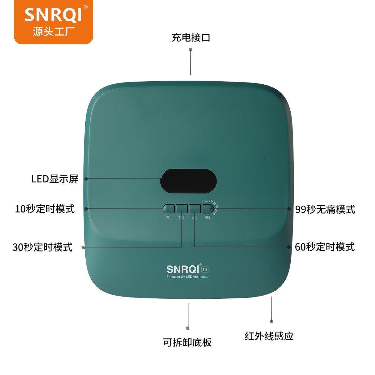 大功率美甲灯48W无痛模式光疗灯智能红外感应美甲uv胶固化灯图3