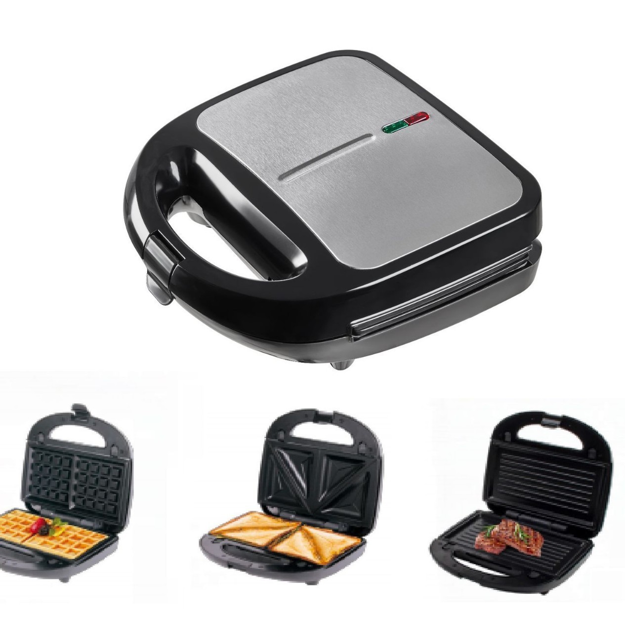 家用三合1 三明治早餐机学生营养轻食机华夫吐司烤面包图2