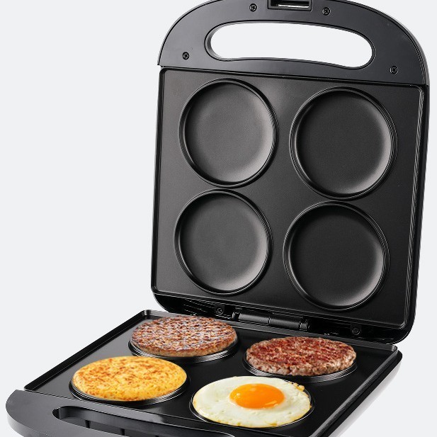 肉饼机 玉米饼肉饼机美标鸡蛋饼机 欧标4片肉饼机家用肉饼机图3