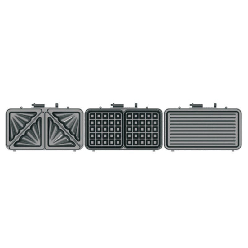 三明治机多功能早餐机 三套可换盘家用吐司面包机华夫饼早餐机图3