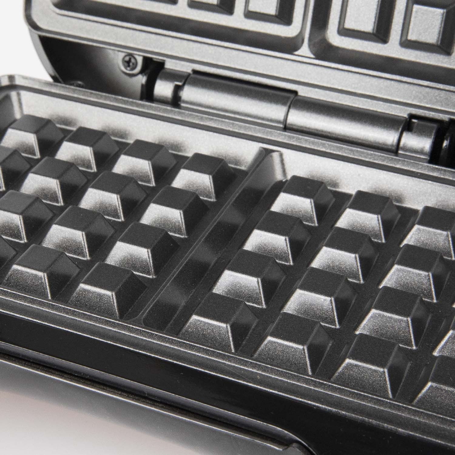 跨境不锈钢烤面包压三文治机条形华夫帕尼尼早餐机家用三明治机图2