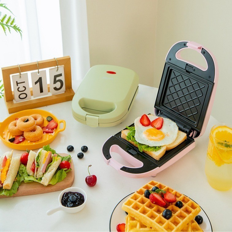 网红多功能三明治机四合一面包吐司机便携可拆卸早餐机图2