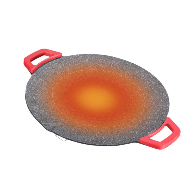 烧烤炉 40大容量圆形电烤盘麦饭石不粘锅烤肉盘 涮烤一体锅电热锅图5