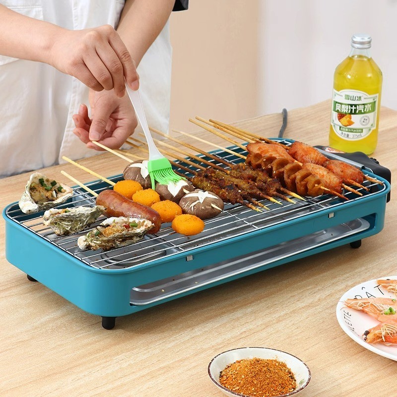 烤肉电烤炉家用多功能烤肉锅烤肉盘韩式无烟烤盘烧烤炉旋转电烤盘图3
