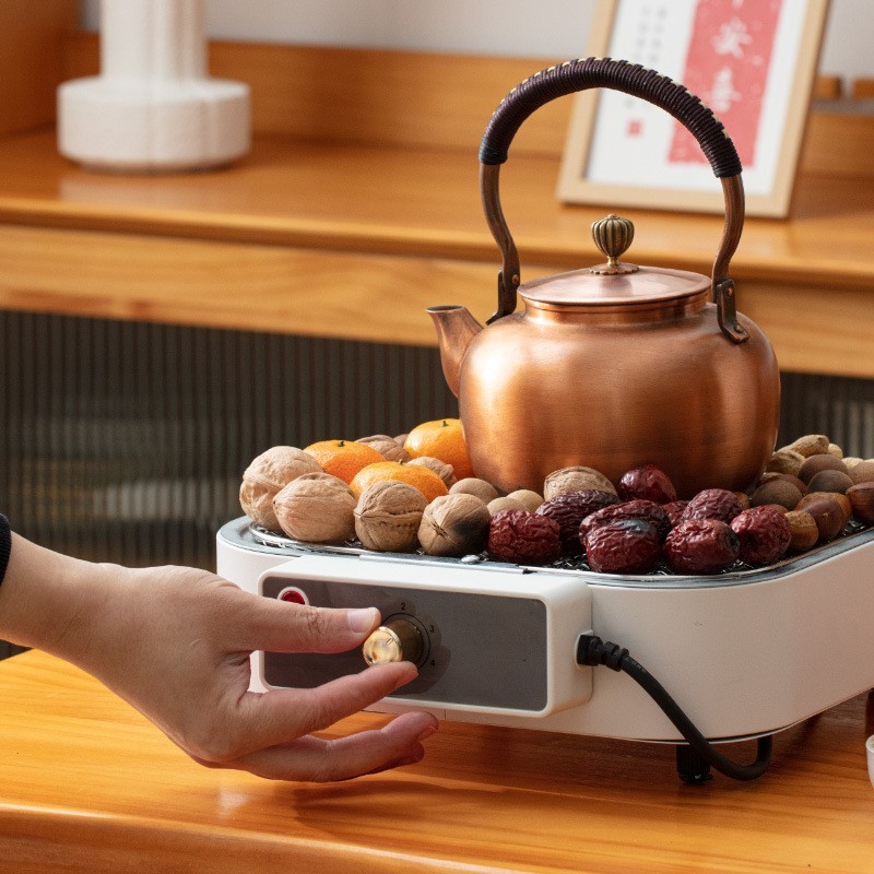 新款网红围炉电加热无烟烤炉烧烤架可拆卸围炉煮茶烤肉户外便携图2