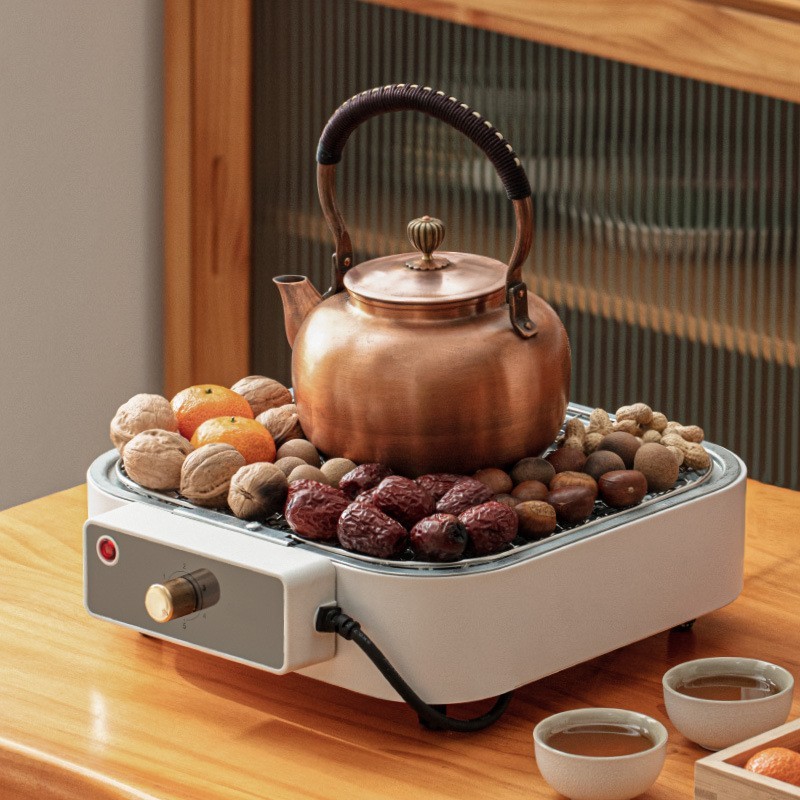 新款网红围炉电加热无烟烤炉烧烤架可拆卸围炉煮茶烤肉户外便携图4