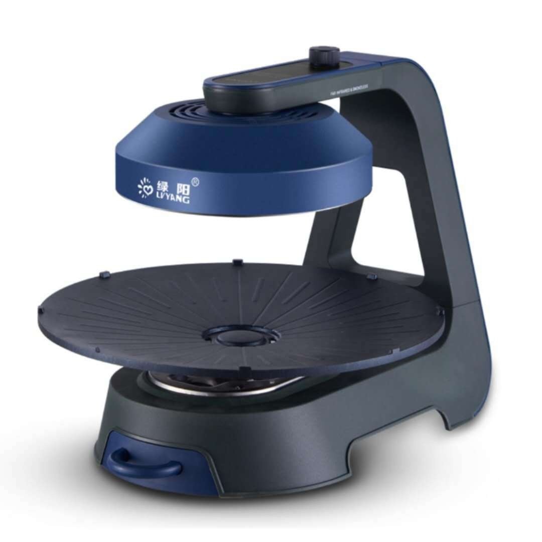 新款无烟电烧烤盘自动旋转烤肉机分体烤盘易清洗无油烟家用烧烤机图3