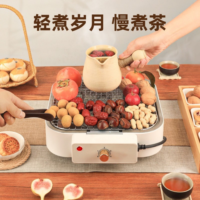 多功能电围炉煮茶家用煮茶炉庭院烧烤炉取暖炉大功率可拆卸电烤炉图4