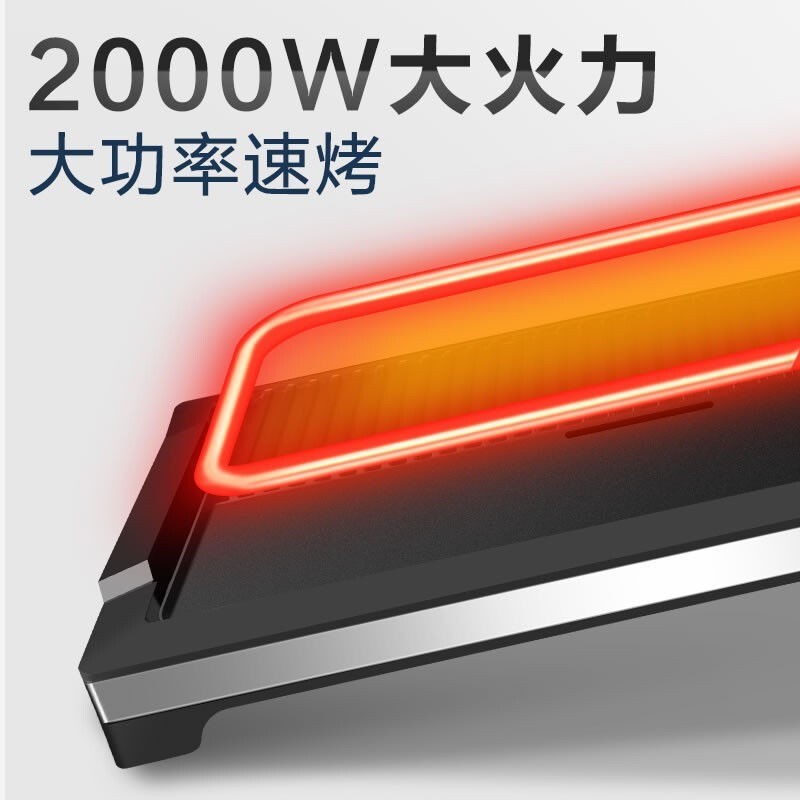 家用电烤盘烤肉盘不粘无烟专用轻烟电烤锅电烧烤炉烤串机图3