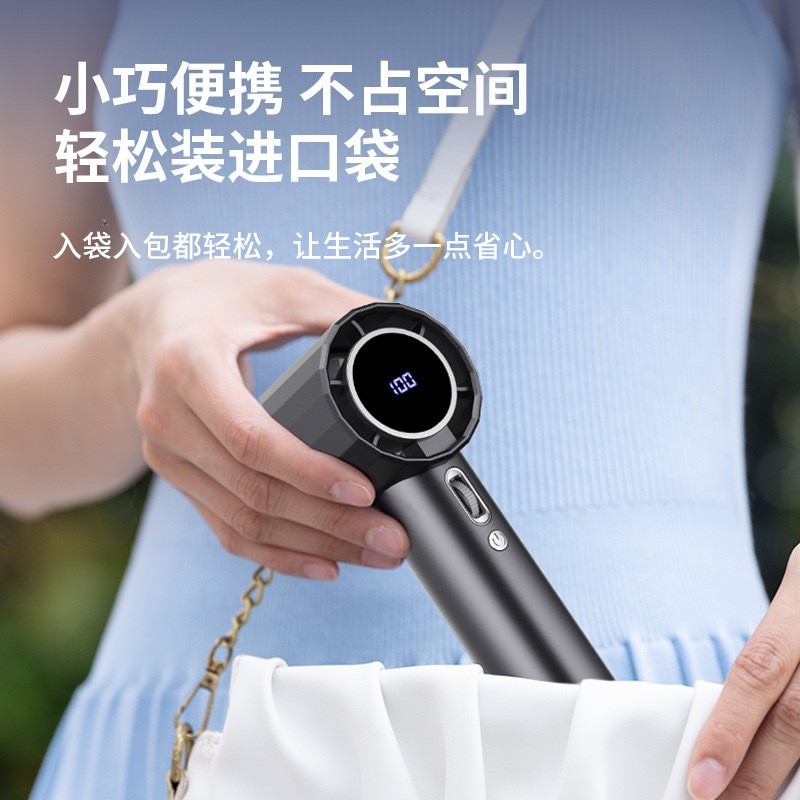 手持暴力风扇新款跨境usb充电小型户外涡轮便携式迷你高速小风扇图2