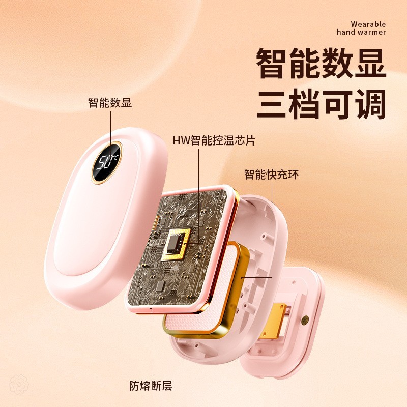 石墨烯加热手套USB充电式智能电热手套游戏办公户外保暖手套跨境图2