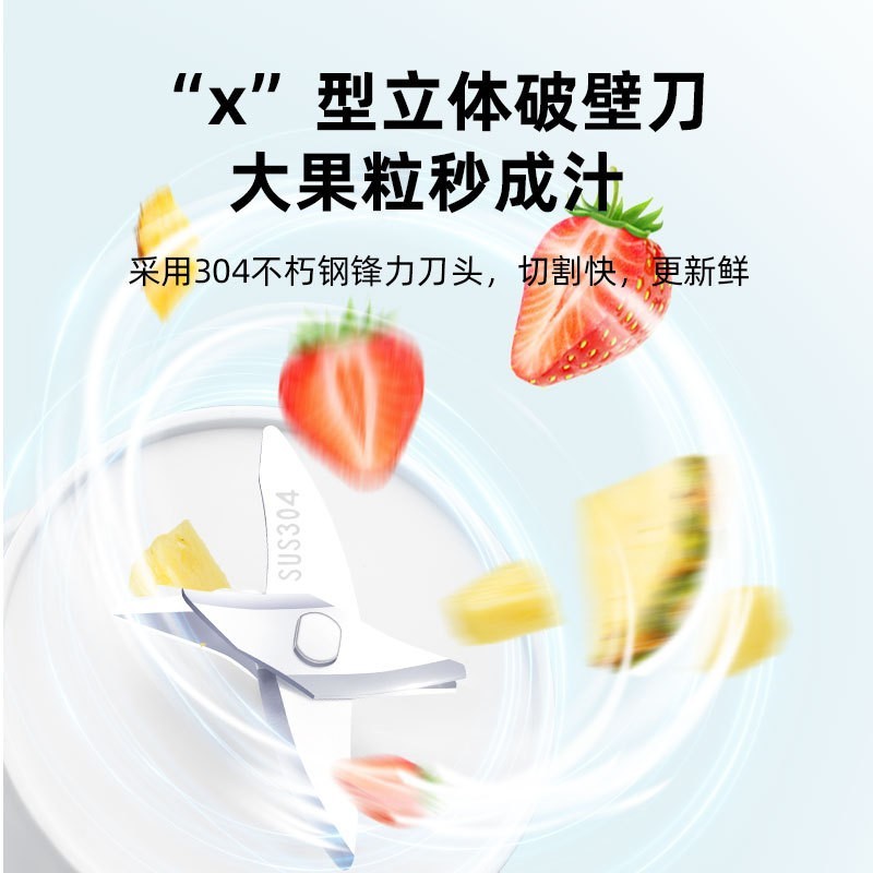 跨境新款榨汁机学生家用多功能果汁机便携式果汁杯充电小型榨汁杯图4