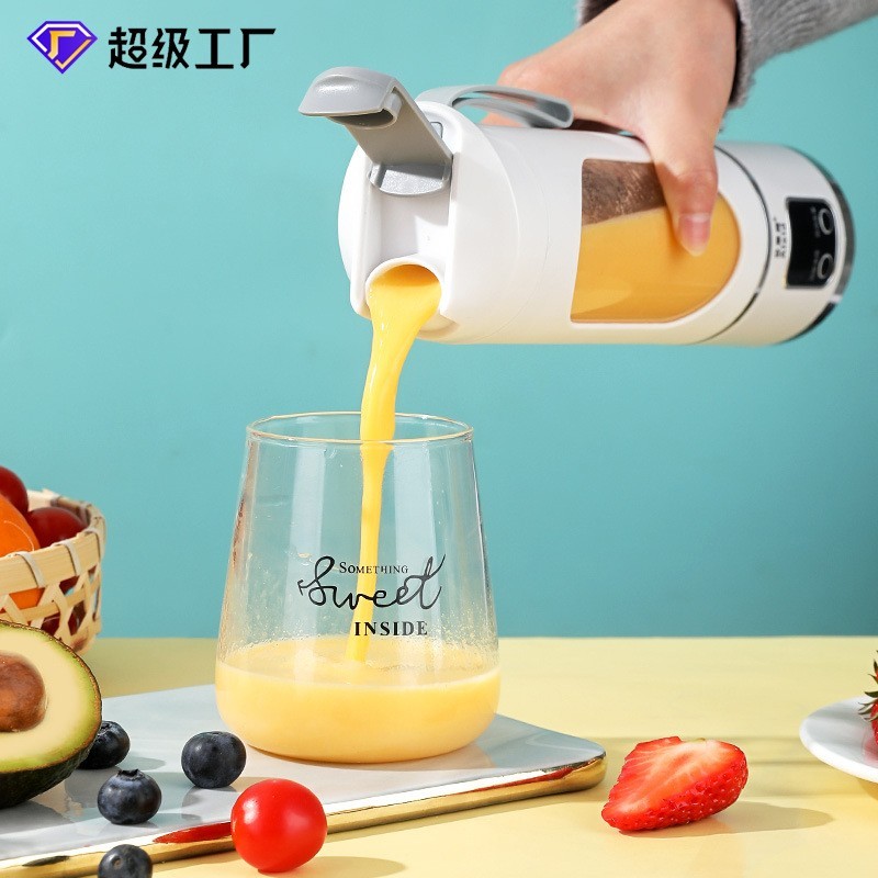 跨境新款榨汁机家用碎冰榨汁杯USB充电便携果汁机户外随行杯12刀图4