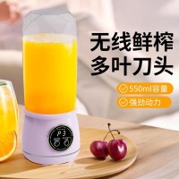 跨境新款数显榨汁机家用碎冰榨汁杯USB充电便携果汁机户外随行杯