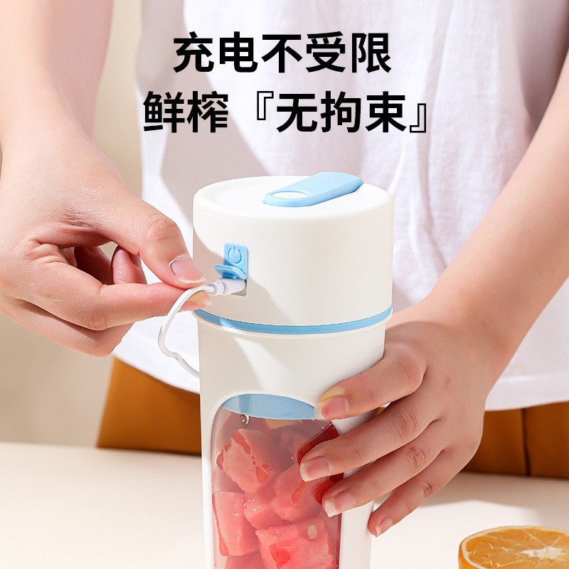 跨境便携式榨汁机小型全自动鲜榨果汁机家用多功能充电榨汁杯定制图3