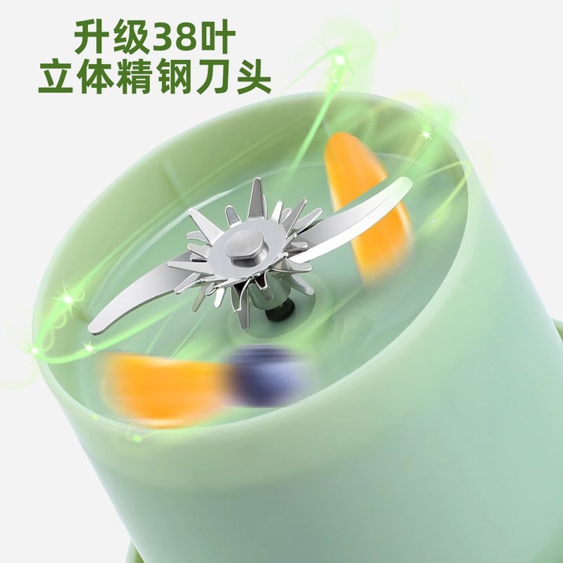 小型便携式榨汁机无线多功能果汁杯可碎冰大容量吨吨杯家用榨汁杯图2