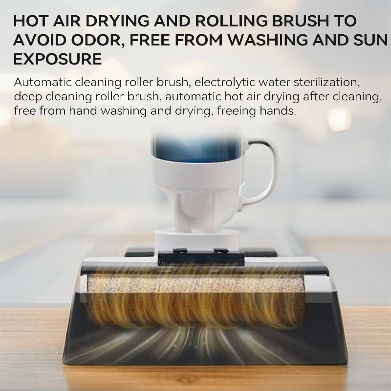 无线洗地机家用电动语音电解水吸拖一体机自清洁智能拖地机擦图2