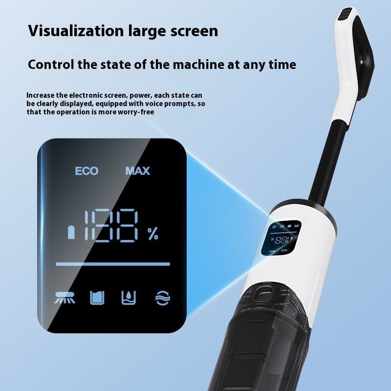 跨境家用无线洗地机吸拖一体机大吸力自清洁智能显屏拖地机擦地机图3