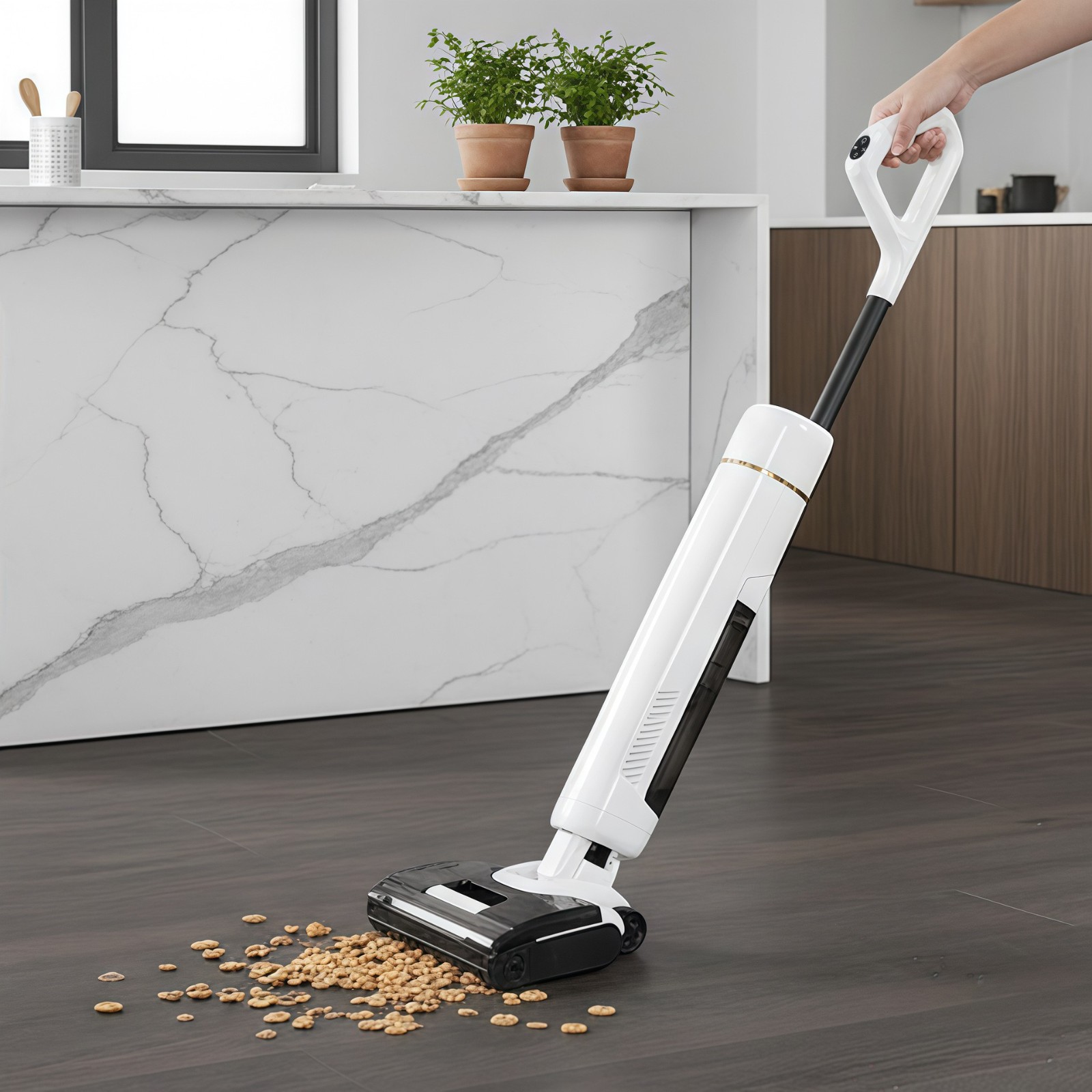 跨境多功能无线手持洗地机自清洁吸拖一体家用电动拖把智能拖地机图2