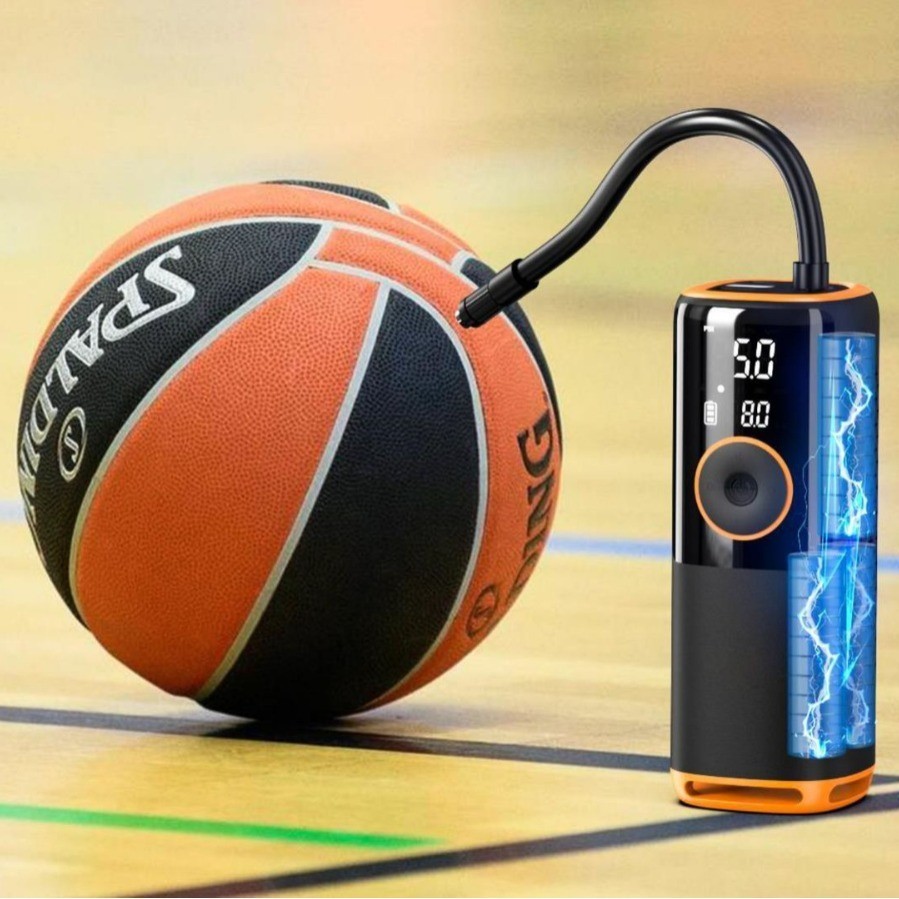 专业定制电子车载便携式汽车打气泵电动手持数显无线汽车电动车充图4