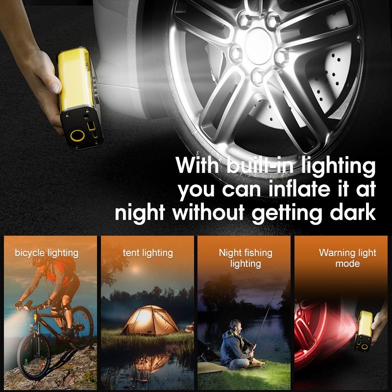 车载充气泵便携数显打气筒通用电动打气泵手持汽车充气泵厂家图3