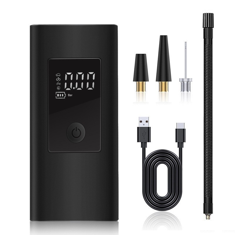 新款跨境充气泵大电池容量便携多功能手持汽车无线数显车载打气泵图5