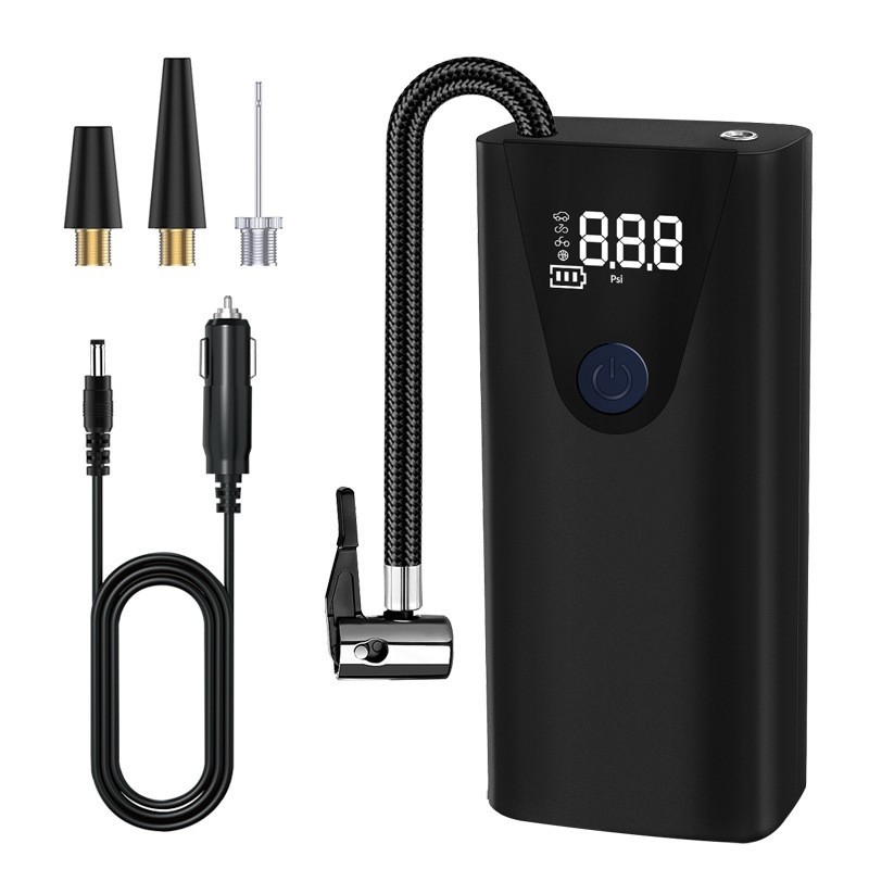 跨境爆款新品车载充气泵数显有线大功率便携手持式汽车打气泵速充图5