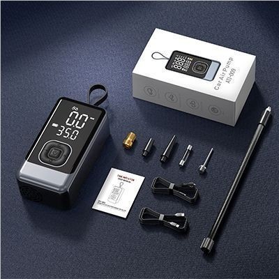 爆款跨境多功能车载无线充气泵汽车用便携式打气泵电动轿车轮胎泵图3