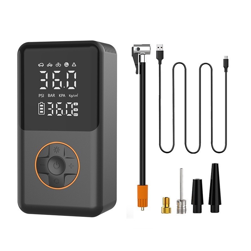 车载无线打气泵自行车智能便携式电动自动充停大功率汽车充气泵图5