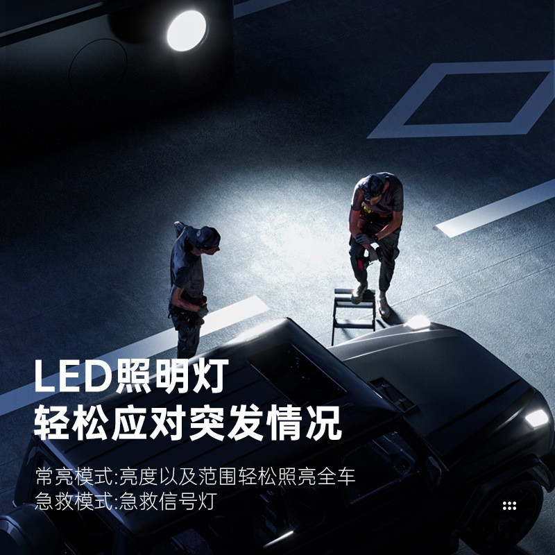 跨境专供车载充气泵便携式充电宝功能汽车轮胎打气摩托车自行车用图2