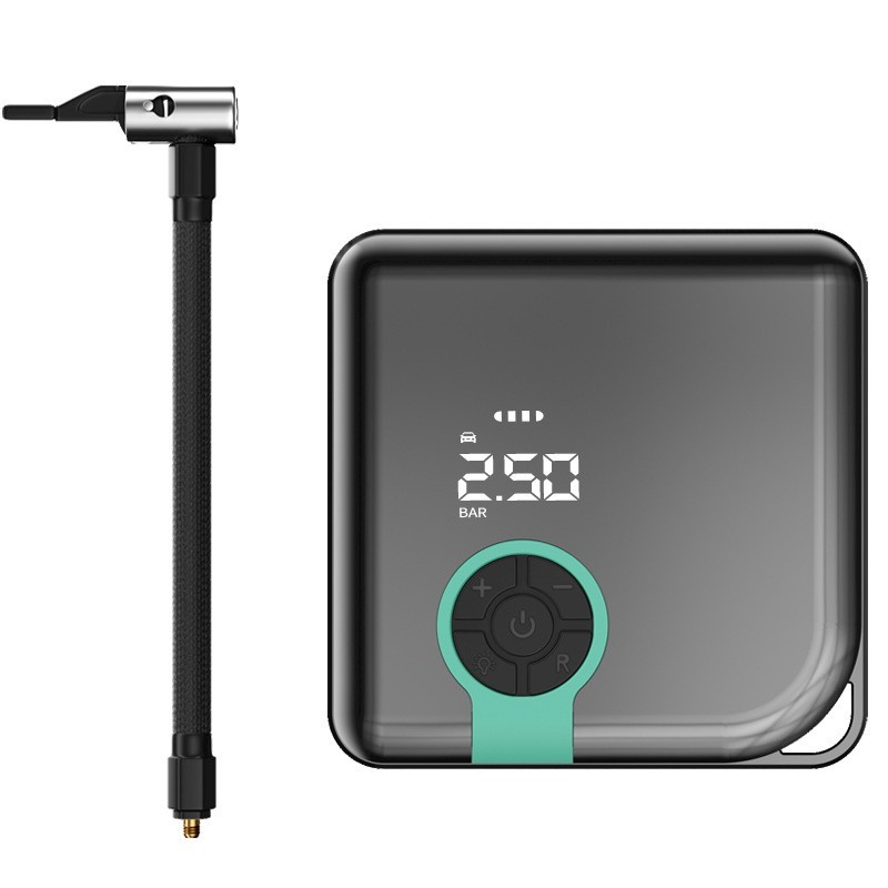 跨境专供车载充气泵便携式充电宝功能汽车轮胎打气摩托车自行车用图5