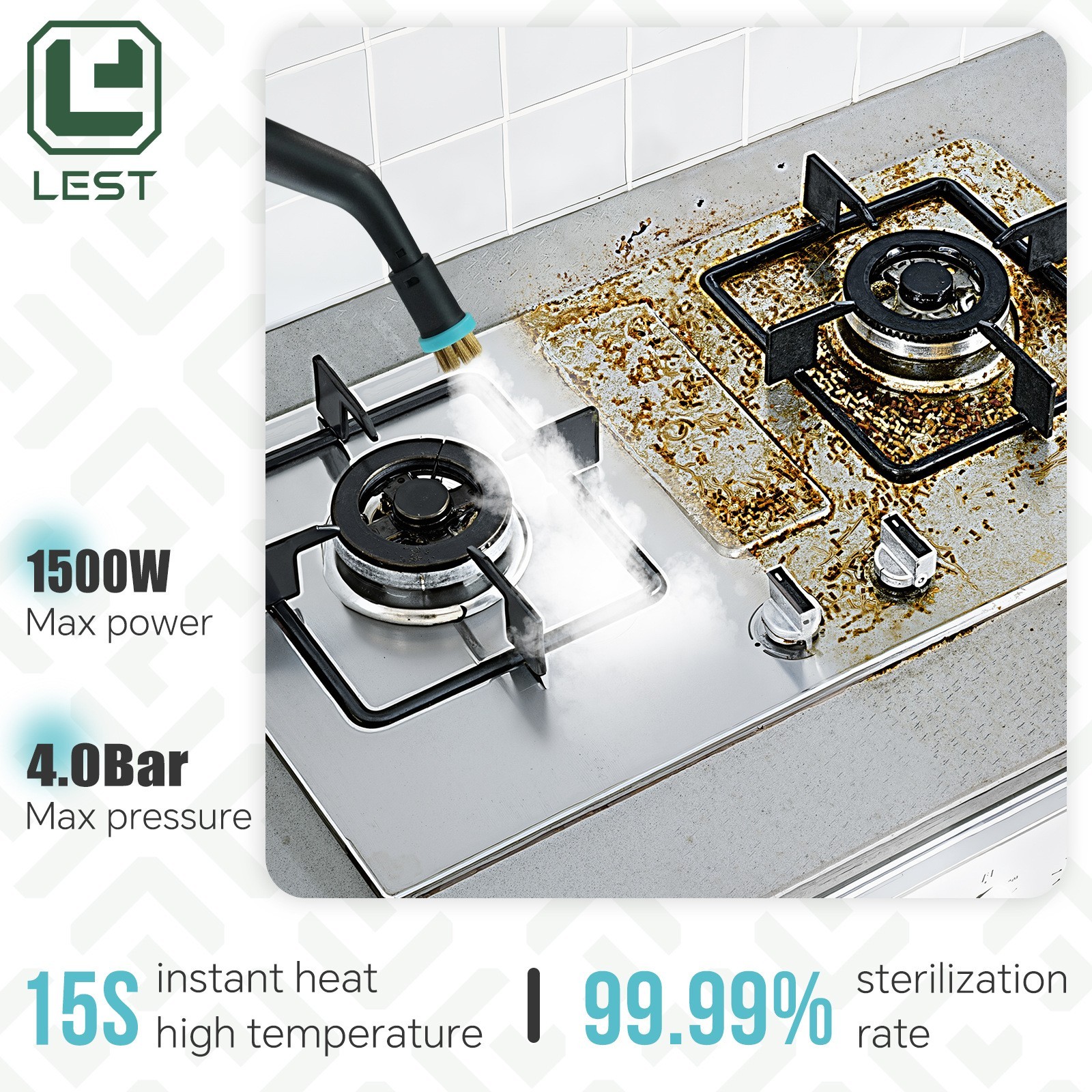 高温蒸汽清洗机后厨重油污油烟机缝隙深度杀菌清洁高效便携式清洗图3