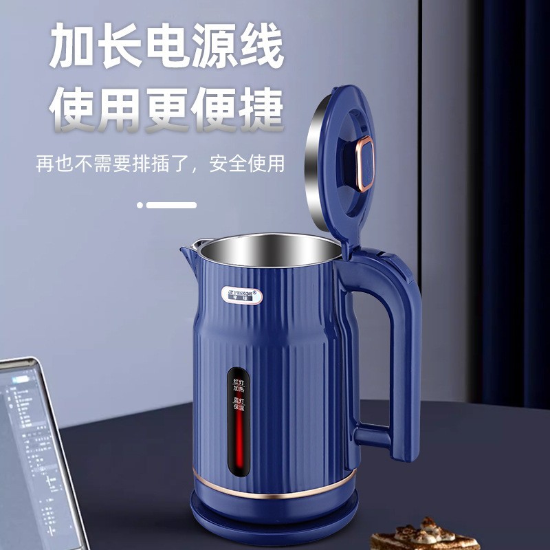 3升电热水壶食品级不锈钢电水壶酒店快壶烧水保温一体壶图2