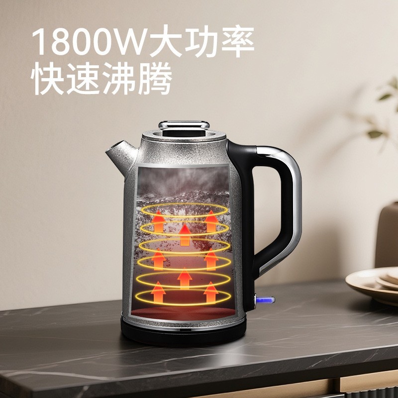 纯钛电热水壶烧水壶家用办公大容量快速烧水结晶烧水壶防干烧水壶图2