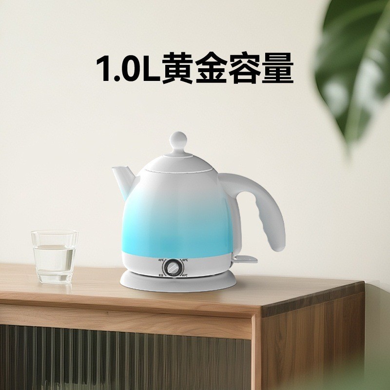 纯钛电热水壶小型一体办公家用便携式电热水壶渐变款泡茶壶烧水壶图2