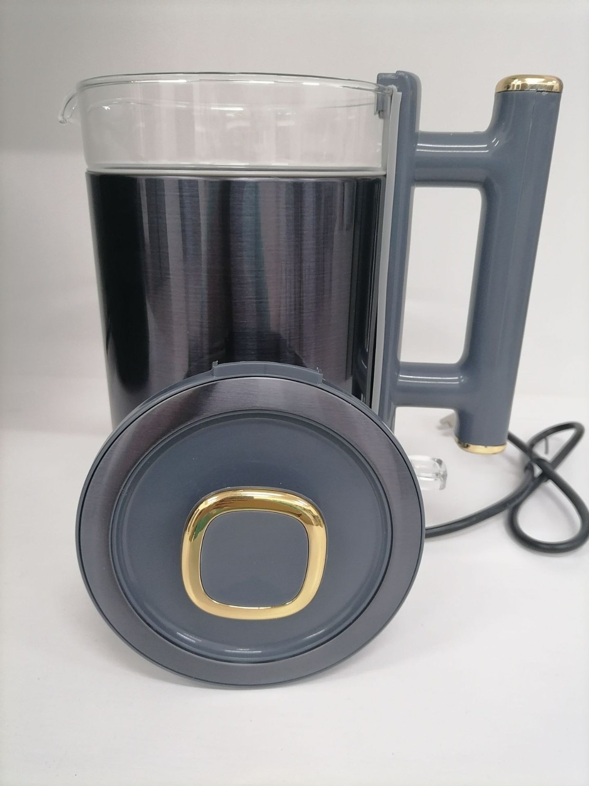 新款可视高硼硅玻璃彩钢电热水壶食品级304不锈钢大容量烧水壶图3