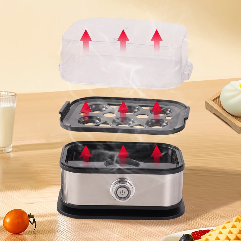 多功能智能煮蛋器厨房家电自动蒸蛋器不锈钢蒸煮鸡蛋面食小型早餐图3