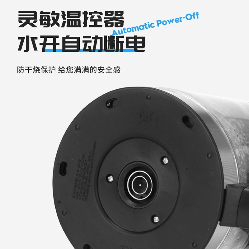 供应外贸跨境玻璃水壶2.0L不锈钢LED灯快速电热水壶恒温烧水壶图2