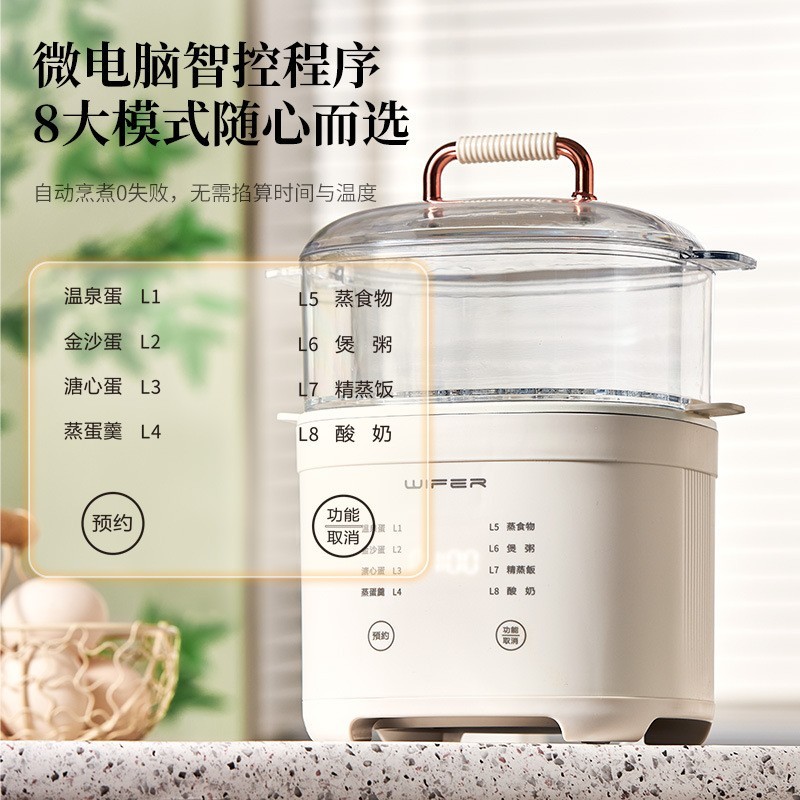 煮蛋蒸蛋器自动断电小型家用电火锅煮粥迷你多功能锅宿舍早餐跨境图2