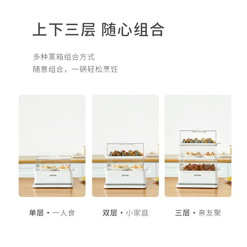 多功能蒸锅家用小型电蒸锅蒸汽锅多层小蒸锅迷你多功能蒸菜图2