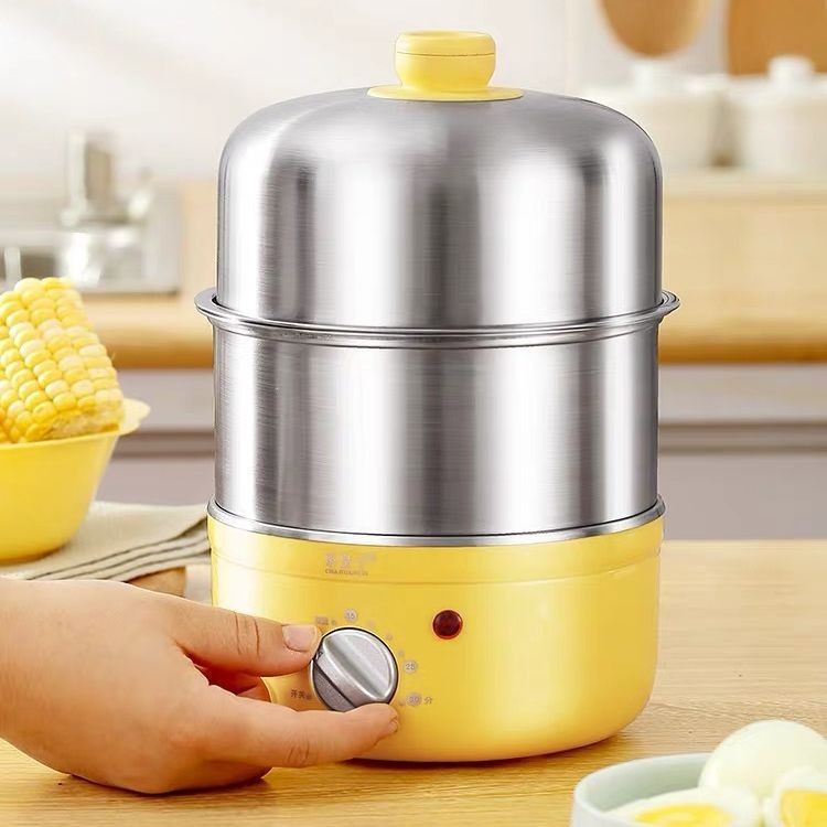 不锈钢304煮蛋器自动断电家用蒸蛋器1人鸡蛋羹早餐机多功能水煮图2