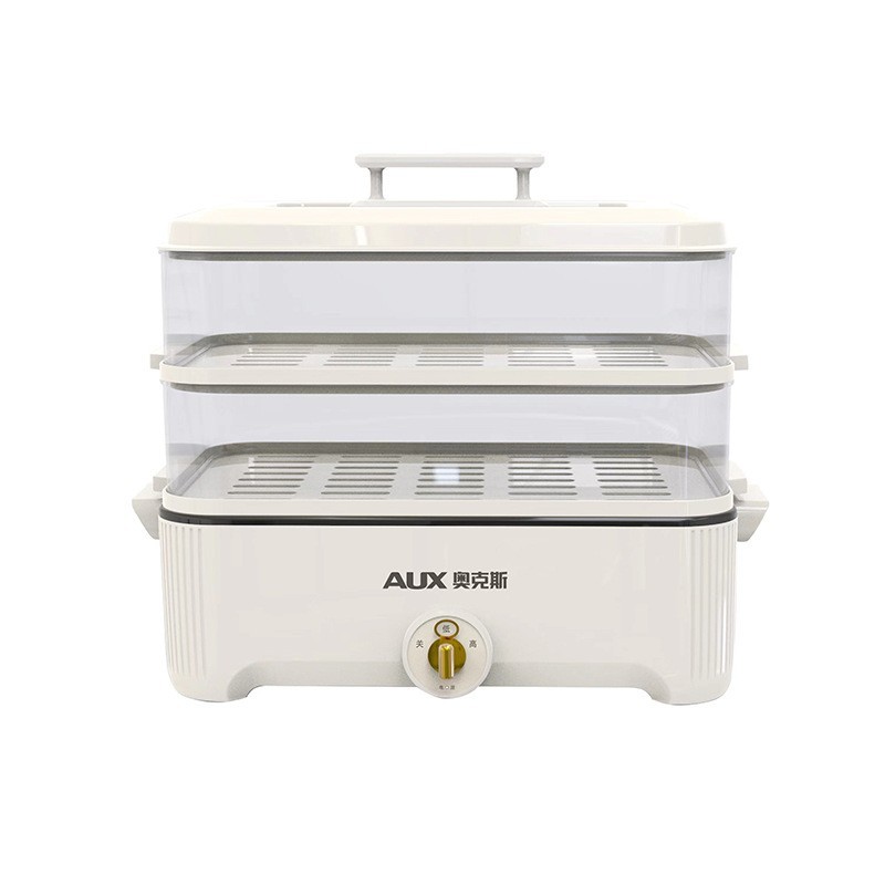 电蒸火锅家用多功能电火锅5L大容量透明三层电蒸锅图5