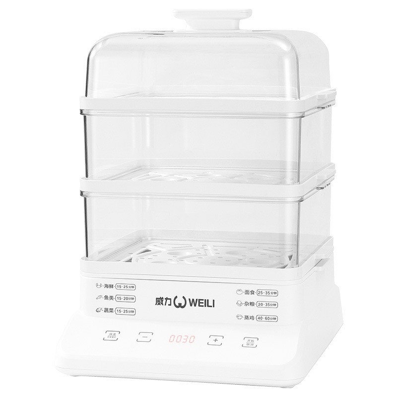 电蒸锅多功能透明蒸汽锅三层蒸菜家用蒸箱大容量多层蒸笼一体蒸锅图5