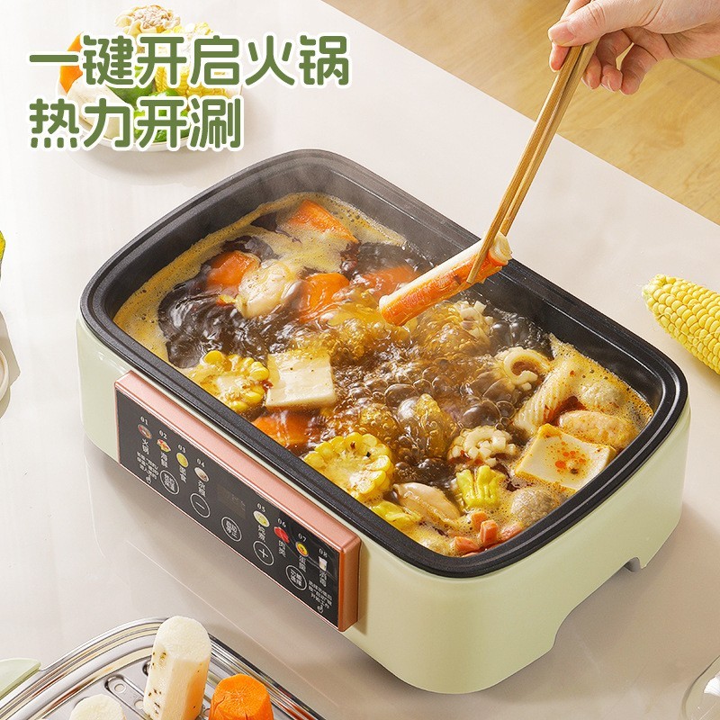 新款大容量电蒸锅家用多功能炖蒸煮一体锅全自动电火锅早餐机蒸笼图3
