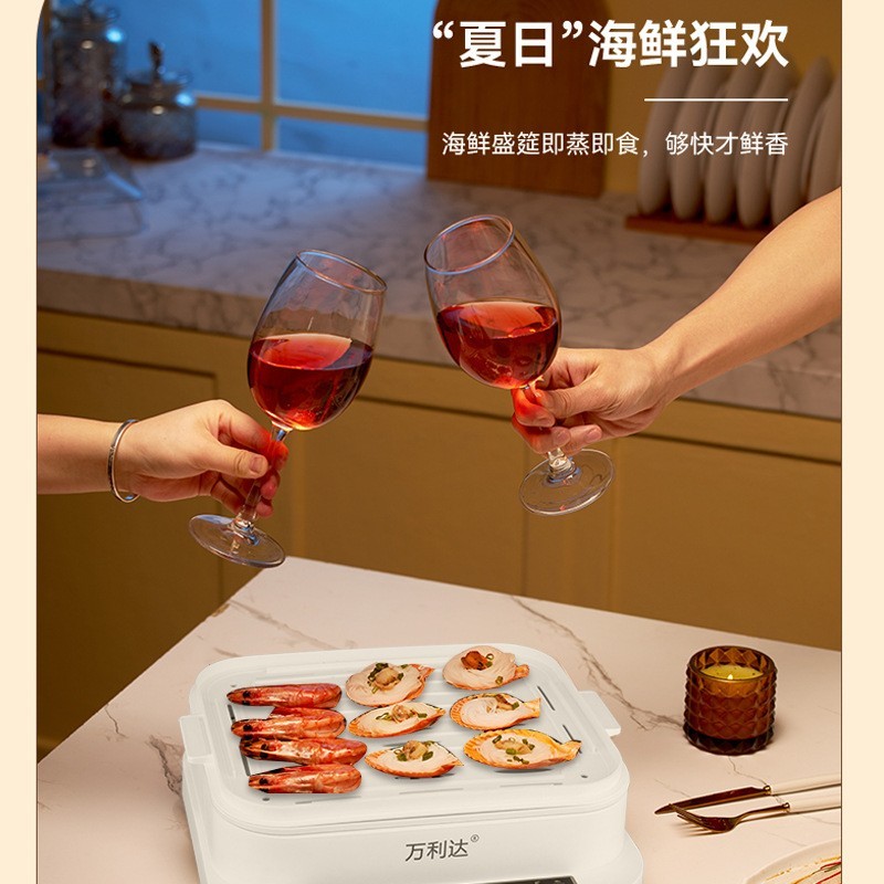 32升三层电蒸锅多功能家用大容量蒸笼智能预约早餐机图2