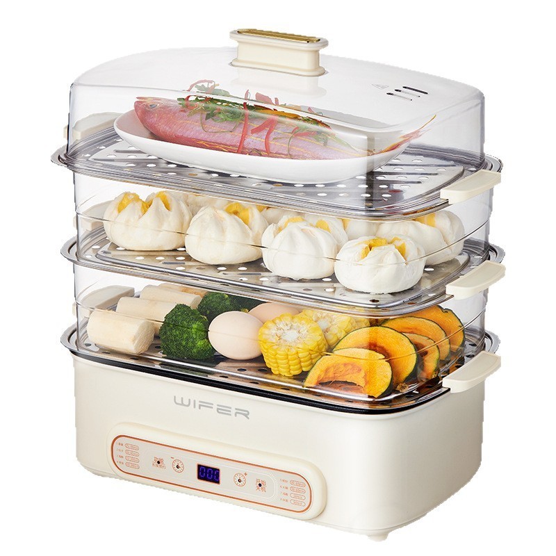 电蒸锅多功能家用三层蒸煮一体早餐机多层大容量煮锅图5