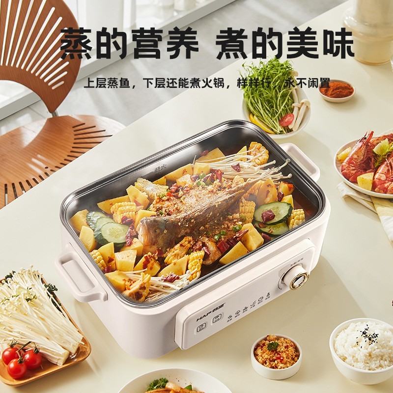 全钢316多功能家用蒸煮炖一体电蒸锅多层大容量图2