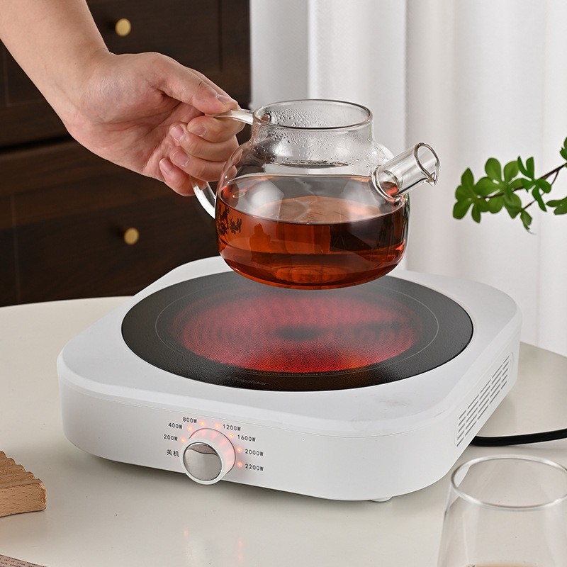 围炉煮茶家用电陶炉小型旋钮多功能2200W电陶炉养生茶火锅加热炉图4